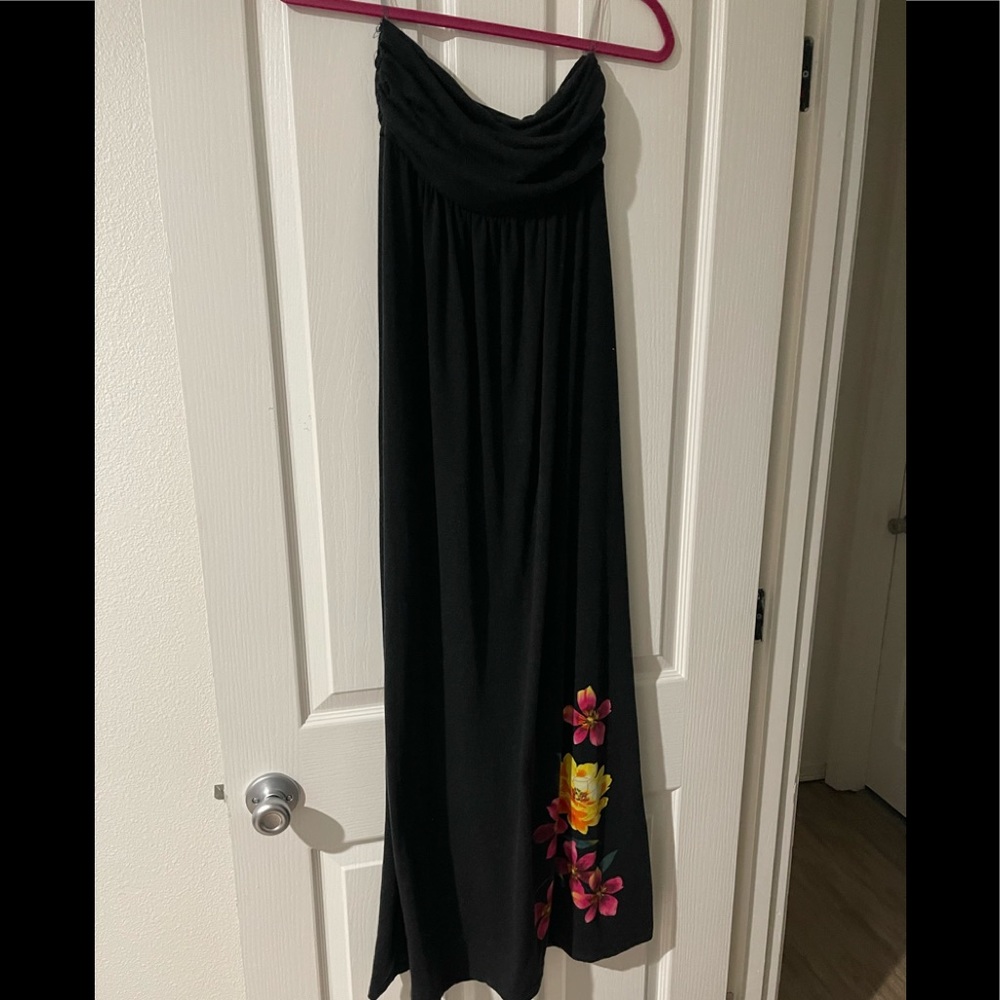 Strapless long sun dress